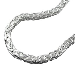 Halsband 5mm Square Byzantine Kedja Shiny Silver 925 70cm