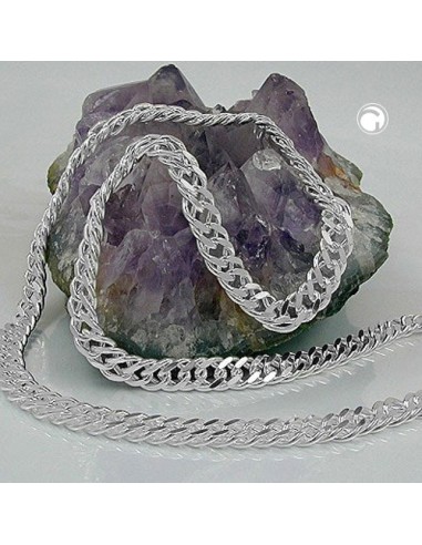 Halsband 6mm Double Rombo Kedja Silver 925 50cm