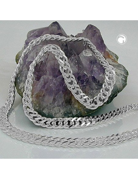 Halsband 6mm Double Rombo Kedja Silver 925 50cm