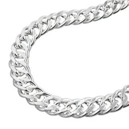 Halsband 6mm Double Rombo Kedja Silver 925 50cm