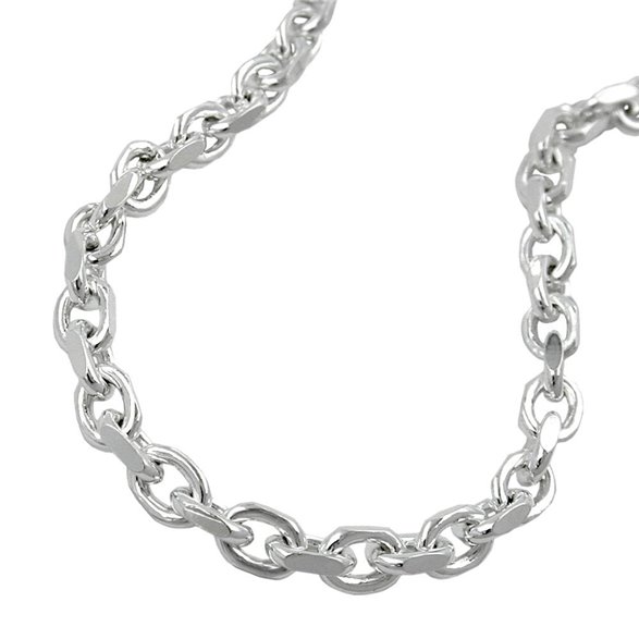 Halsband Anchor Kedja Diamond Cut Silver 925 19cm