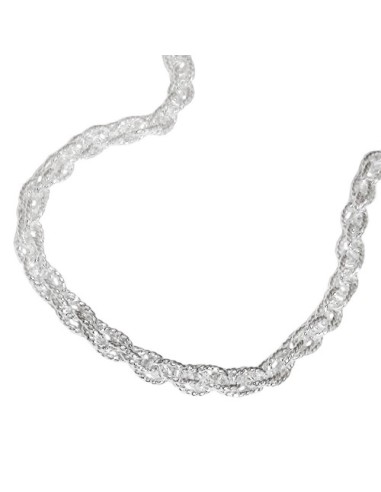 Halsband Double Anchor 42cm Silver 925