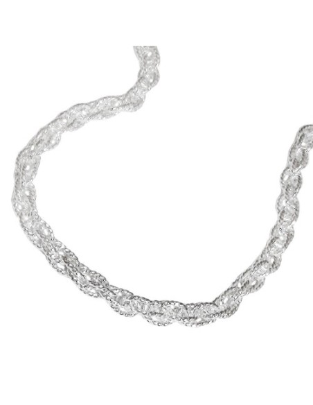 Halsband Double Anchor 42cm Silver 925