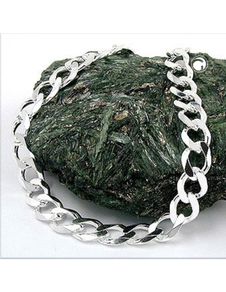 Halsband Open Curb Kedja 11mm 925 Sterling Silver 50cm