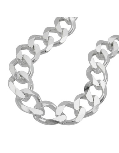 Halsband Open Curb Kedja 11mm 925 Sterling Silver 50cm