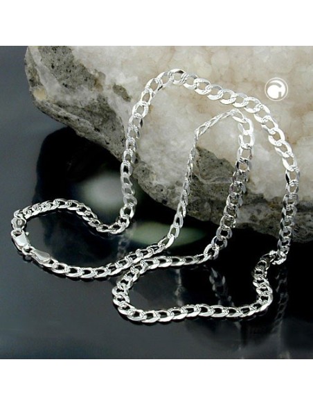 Halsband Open Curb Kedja Silver 925