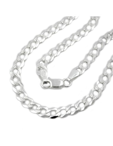 Halsband Open Curb Kedja Silver 925