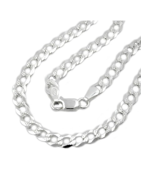 Halsband Open Curb Kedja Silver 925