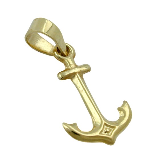 pendant anchor 9k gold