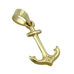 pendant anchor 9k gold