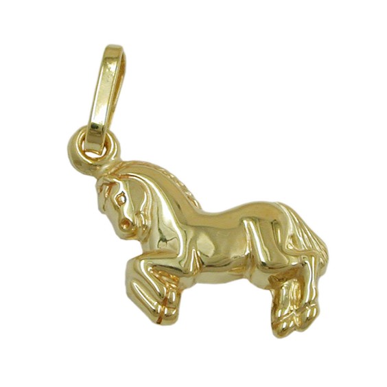 pendant horse 8k gold