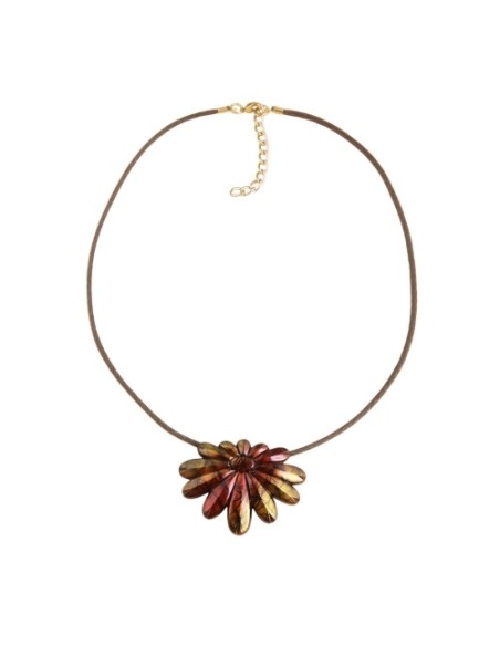 Halsband With Hängsmycke Green-Olive 45cm