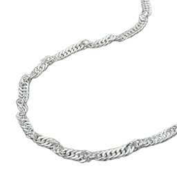 Halsbands 2mm Singapore Kedja Diamond Cut Silver 925 42cm