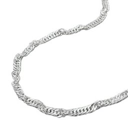 Halsbands 2mm Singapore Kedja Diamond Cut Silver 925 42cm