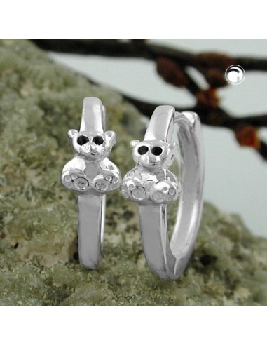 Hinged Hoops Little Bear Silver 925