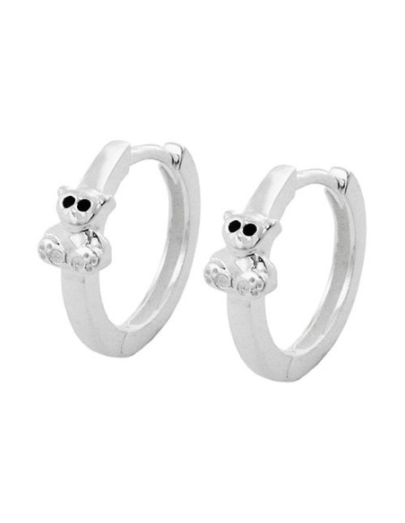 Hinged Hoops Little Bear Silver 925