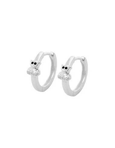 Hinged Hoops Little Bear Silver 925