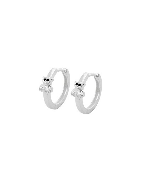 Hinged Hoops Little Bear Silver 925