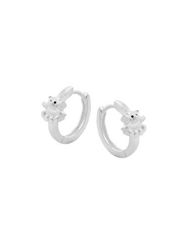 Hinged Hoops Little Bear Silver 925