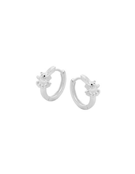 Hinged Hoops Little Bear Silver 925