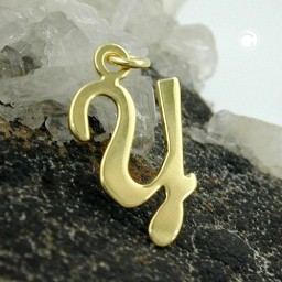 pendant letter y 8k gold