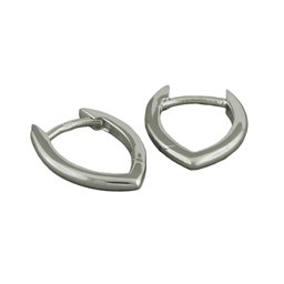 Hoop Örhänge Pointed-Oval Silver 925