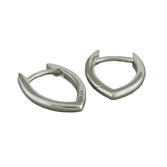 Hoop Örhänge Pointed-Oval Silver 925