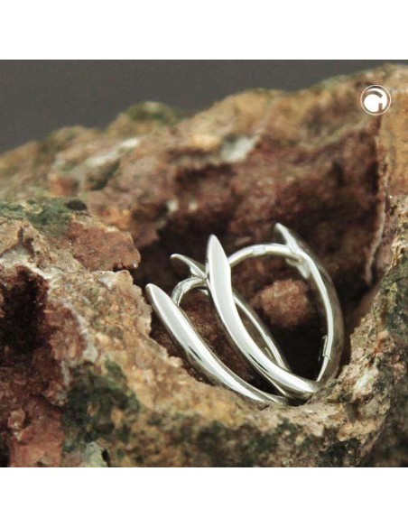Hoop Örhänge Pointed-Oval Silver 925