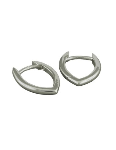 Hoop Örhänge Pointed-Oval Silver 925