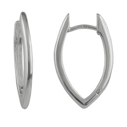 Hoop Örhänge Pointed-Oval Silver 925