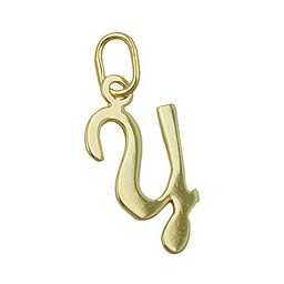 pendant letter y 8k gold