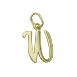 pendant letter w 8k gold