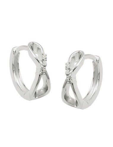 Hoop Örhänge With Zirconia Silver 925