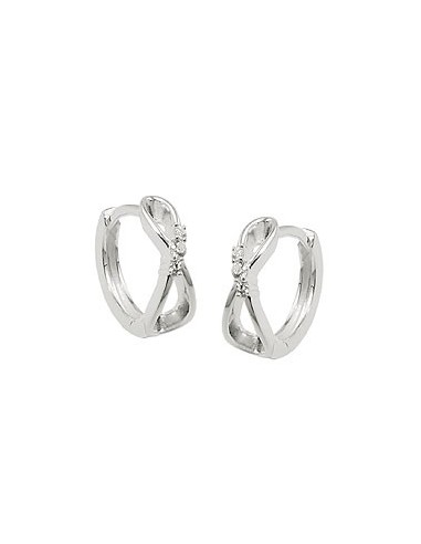 Hoop Örhänge With Zirconia Silver 925