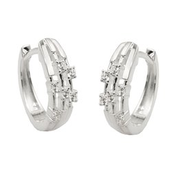 Hoop Örhänge With Zirconia Silver 925