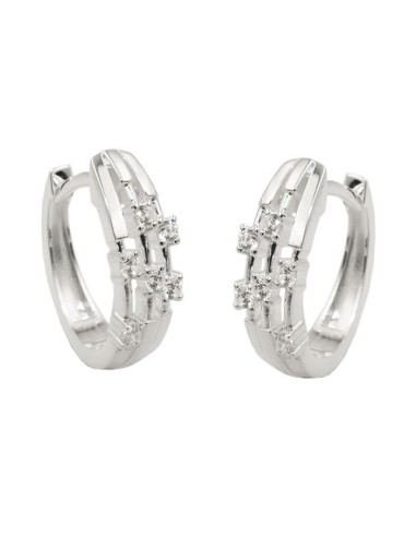 Hoop Örhänge With Zirconia Silver 925