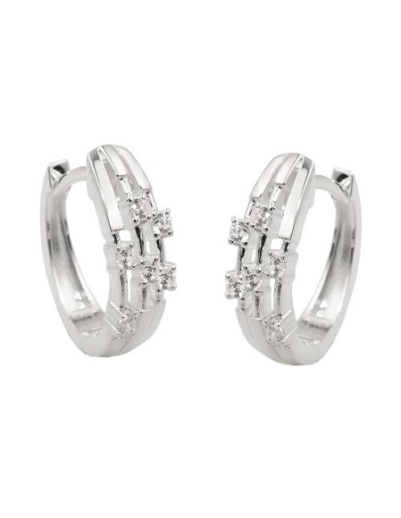 Hoop Örhänge With Zirconia Silver 925