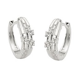 Hoop Örhänge With Zirconia Silver 925