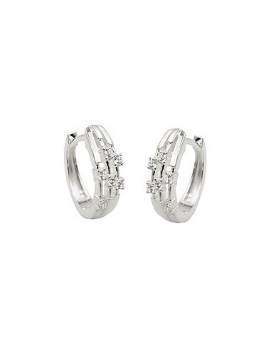 Hoop Örhänge With Zirconia Silver 925