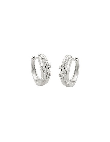 Hoop Örhänge With Zirconia Silver 925