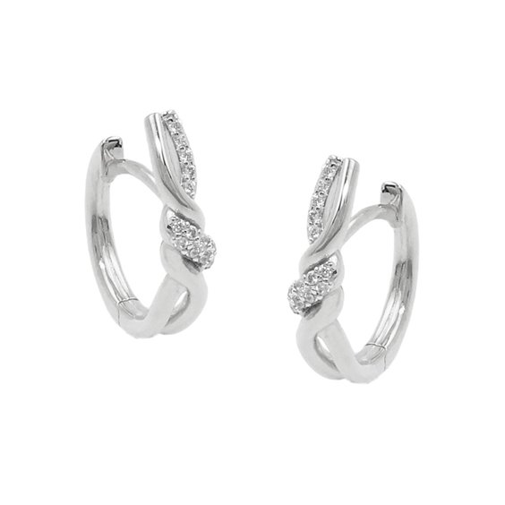 Hoop Örhänge With Zirconia Silver 925