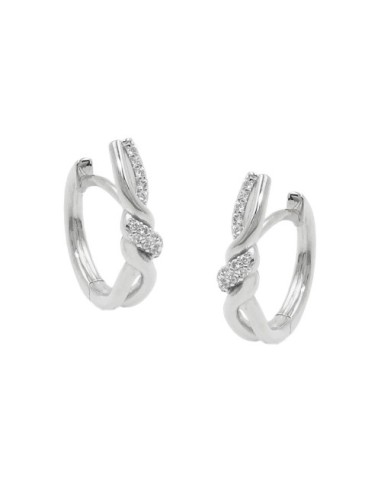 Hoop Örhänge With Zirconia Silver 925