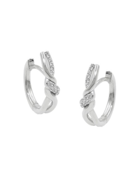 Hoop Örhänge With Zirconia Silver 925