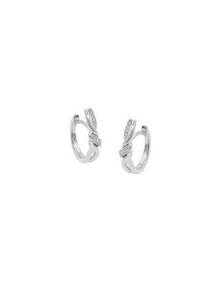 Hoop Örhänge With Zirconia Silver 925