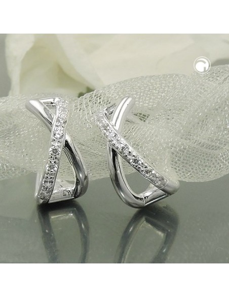 Hoop Örhänge Zirconia Silver 925