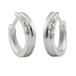 Hoop Örhänge Zirconias Silver 925