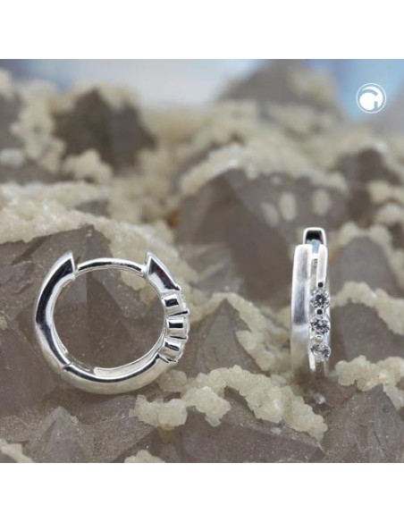 Hoop Örhänge Zirconias Silver 925