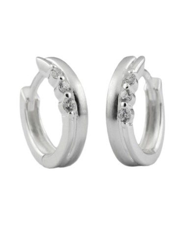 Hoop Örhänge Zirconias Silver 925