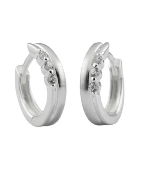 Hoop Örhänge Zirconias Silver 925