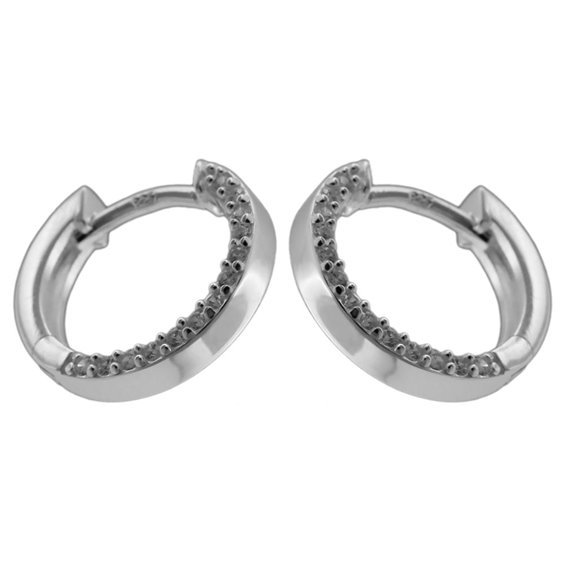 Hoop Örhänge Zirconias Silver 925